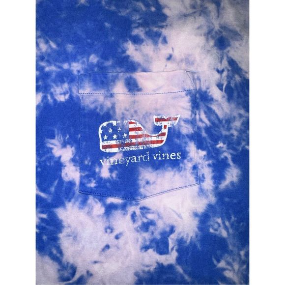 Vineyard Vines American Flag Logo Bleached Tee - Picture 3 of 4